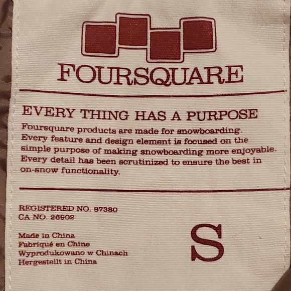 Foursquare Snowboard Jacket Microshield Mens Small - Picture 6 of 10